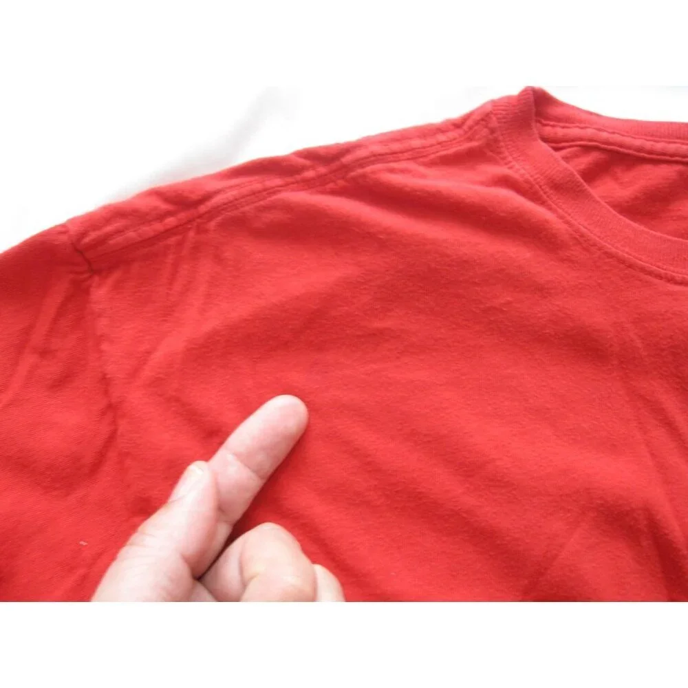 Y2K Vintage Polo Ralph Lauren T-Shirt Men Minimalist Preppy Red Sz L (MT957)